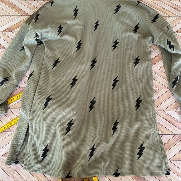 Self Esteem Hooded Lightweight waffle Knit Cardigan Sage - Picture 10 of 10